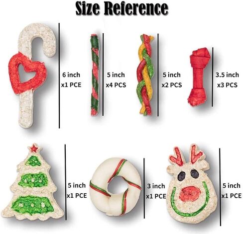 MON2SUN Christmas Dog Rawhide Treats Holiday 14Count Stocking for Small Dogs in Saudi Arabia