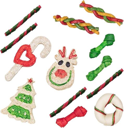 MON2SUN Christmas Dog Rawhide Treats Holiday 14Count Stocking for Small Dogs in Saudi Arabia