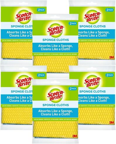 3M 9055 2PK Sponge Cloth, Pack of 1, Assorted in Saudi Arabia
