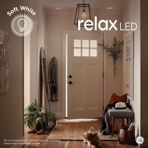 GE Relax LED Light Bulbs, 60 Watt, Soft White, Decorative Bulbs, Clear, Small Base (8 Pack) in Saudi Arabia