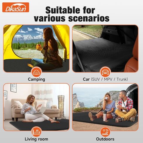 Truck Bed Air Mattress for 5.5-5.8ft Full Size Short Truck Beds, Inflatable Camping Air Mattress, Truck Tent Accessories with Pump & Carry Bag(A-Black) in Saudi Arabia