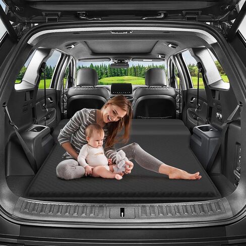 Truck Bed Air Mattress for 5.5-5.8ft Full Size Short Truck Beds, Inflatable Camping Air Mattress, Truck Tent Accessories with Pump & Carry Bag(A-Black) in Saudi Arabia