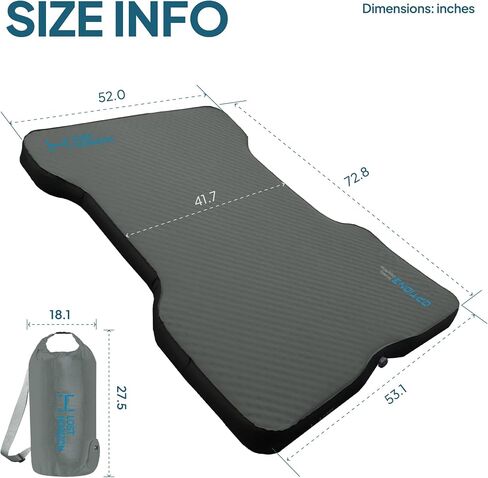 LOSTHORIZON Truck Bed Camping Air Mattress with Foam, Self Inflating Sleeping Pad for Full Size 6-6.5FT with Air Pump, 4.5" Thick in Saudi Arabia