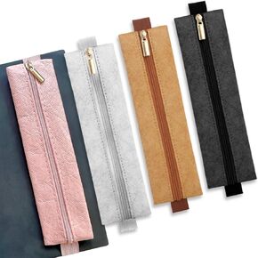 5 PCS Adjustable Elastic Band Pen Holder for Notebook, Colorful PU Pen Pouch for Journal & Planner, Detachable Binder Pencil Pouch