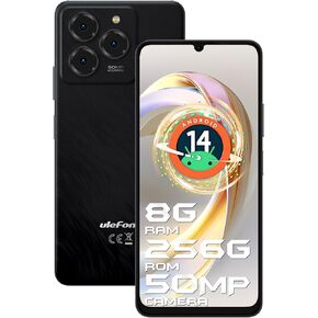 Ulefone Note 20 Pro Phone Android 14 Cell Phones Unlocked 2024 8G+256GB Smartphone Unlocked 6000mAh 6.75" HD+ 50MP Camera Dual SIM Unlocked Cell Phone