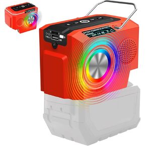 Speaker Player for Makita 18V LXT Li-ion Battery for Cordless Portable Speaker, Music Player HD Sound TWS Pairing, Support Micro SD Card (TF), with Type C & USB Port for Charging