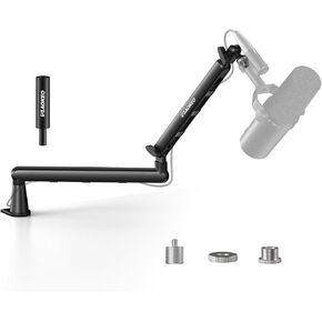 Microphone Arm,Aokeo AK-55 Desk Low Profile Adjustable Mic Boom Arm Stand,Suitable For Blue Yeti,Snowball iCE, HyperX QuadCast,SoloCast,Elgato Wave,Etc