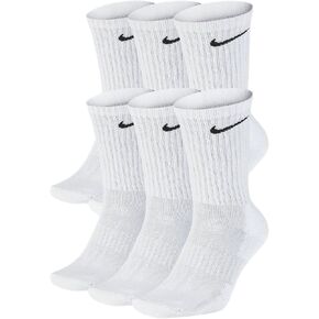 Nike Men's Dri-Fit Training Cotton Cushioned Crew Socks (6 Pair) (Black, Medium (6-8) Men/(8-12) Women)