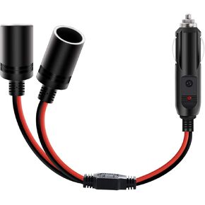 Nilight 300W Power Inverter 12V DC to 110V AC Car Charger Converter with 5.4A Dual USB Ports and 2 AC Outlets Car Charger for Phones Tablets Laptop Computer Game Console Kindle iPad DVD Players Black
