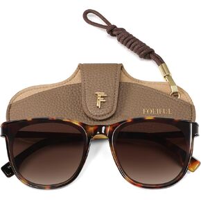 Foliful Vintage Polarized Sunglasses for Women Men Retro Trendy Style UV400 Classic Oversized Women Mteal Frame Sunglasses