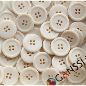 GANSSIA 7/8 Inch (22.5mm) Black Color Buttons Sewing Resin Button for Craft Scrapbooking Pack of 70PCS