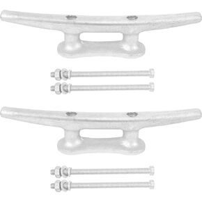6/8/10/12/14 inch Dock Cleats With Bolts,Hot Dipped Galvanized Cast Iron Boat Cleats,Rope Cleat Boat Dock Cleats for Boat Docks,Decks,Piers for Tying up Boats,Marine Decor(1,2,4,5,6,8,10,12 Pack)