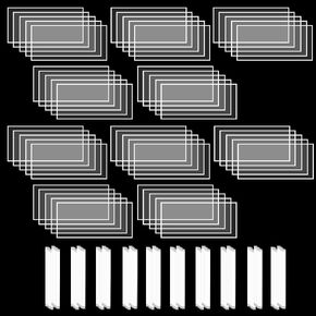 25 Pcs Sandblast Cabinet Lens Cover 23 x 11 Inches Inner Protector Adhesive Film Standard Sandblasting Protective Replacement Clear Visibility Sand Blast Film for Blaster Replacement