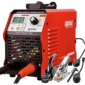 HONE ARC Welder, Actual 185Amp 110V/220V Stick Welder with Lift Tig Function, Digital IGBT Inverter Welding Machine with Hot Start Arc Force Anti-Stick VRD, High Duty Cycle for 1/16"-5/32" Welding Rod
