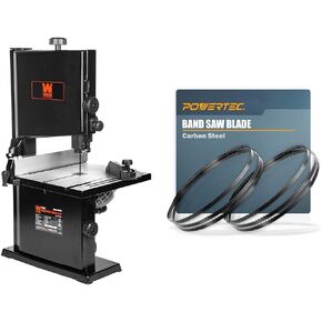 WEN 9-Inch Band Saw, POWERTEC 59-1/2 Inch Bandsaw Blades 2 Pack for Wen 3959, Delta BS100, B&D BDBS100 Band Saws
