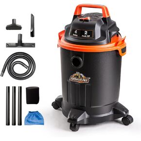 Armor All® AA155 1.5-Gallon 2 Peak HP Portable Wet/Dry Vacuum, Orange