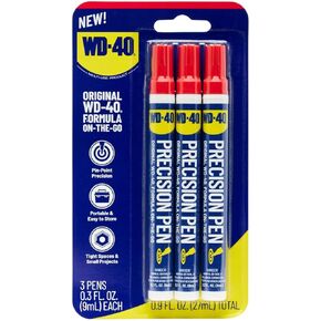 WD-40 Original Formula- Precision Pen On-The-Go, Lubrication with Pin-Point Precision, Controlled Flow. Portable, Easy to Hold, Easy to Store, Ideal for Small and Tights Spaces, 0.3 fl oz [3-Pack]