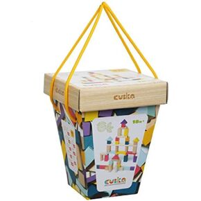 Cubika Cubika-15184Construction 100 Blocks 1 Wooden Building Toy, Multicolor (Levenya 15184)