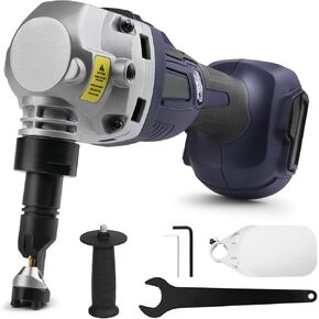 Cordless Nibbler for Makita 18V Battery, 3 Speeds Adjustable 16 Gauge Sheet Metal Cutter w/ 2400RPM Brushless Motor Metal Shears, Replaced Blades for Cutting Stainless Steel, Aluminium, Plastic