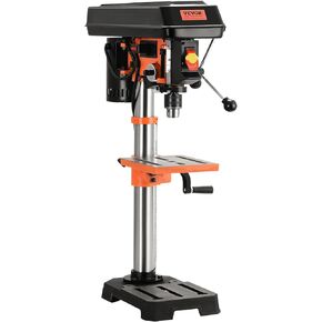 VEVOR 8 in Benchtop Drill Press, 2.3A Induction Motor, Tabletop Drilling Machine with 750/1140 / 1740/2340 / 3200 RPM Adjustable Speed, 0-45° Tilting Worktable, LED Work Light, for Wood Metal