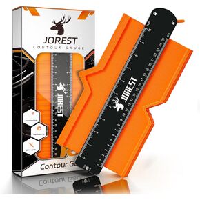 Jorest Connectable Contour Gauge (10+5 بوصات) ، أفكار الهدايا للرجال Dad Handyman زوجه ، شكل ملف تعريف الملف الشخصي مع قفل ، أداة قياس زاوية المخطط ، أداة القالب ، أرضيات البلاط ، حافة الكاتب