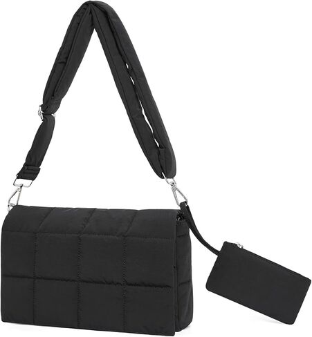 CLUCI Puffer Shoulder Bag Puffy Crossbody Purses for Women Quilted Tote Handbag in Kuwait