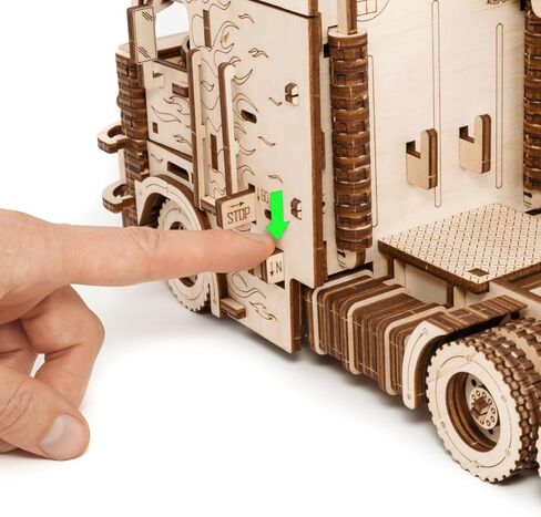 EWA Eco Wood Art Tilt نصف مقطورة لشاحنة Road King - مجموعة أدوات خشبية متقدمة - ملحق نموذج تجميع DIY مستدام للبالغين in Kuwait