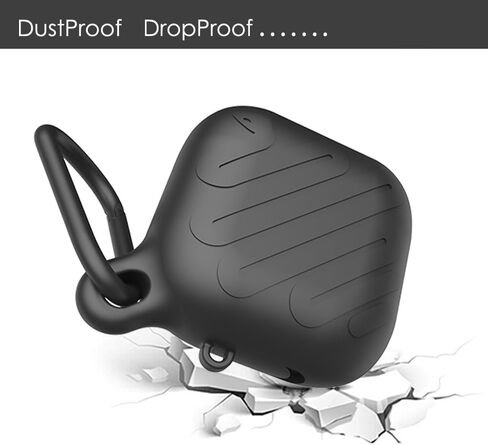 غطاء حماية مقاوم للماء متوافق مع Airpods الجيل الرابع، مع حلقة تسلق، شحن لاسلكي، مقاوم للصدمات، سهل التنظيف (أحمر) in Saudi Arabia