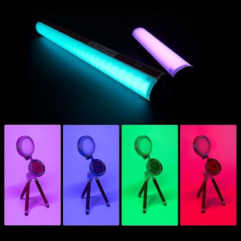بليد 10 مصباح أنبوبي، RGB وثنائي اللون، بلوتوث، التحكم في التطبيقات، إضاءة محمولة للتصوير الفوتوغرافي، البث المباشر، مؤتمر الفيديو in Kuwait