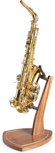 حامل الساكسفون، حامل الساكسفون لألتو ساكس وتينور ساكس، حامل ألتو ساكس من خشب الماهوجني الصلب مع نير سيليكون ناعم، حامل ساكسفون تينور خشبي مصنوع يدويًا لعرض الاستوديو المنزلي in Kuwait