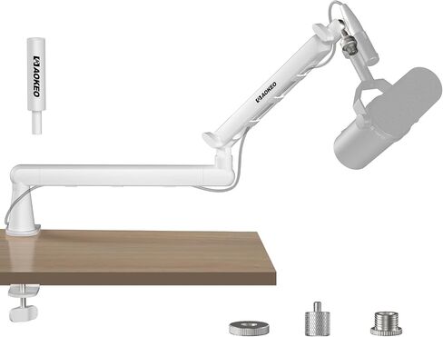 Microphone Arm,Aokeo AK-55 Desk Low Profile Adjustable Mic Boom Arm Stand,Suitable For Blue Yeti,Snowball iCE, HyperX QuadCast,SoloCast,Elgato Wave,Etc in Kuwait