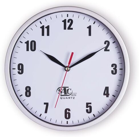 Silent Wall Clocks Battery Operated Wall Clock for Kids White Non-Ticking Easy to Read Wall Clock for Bathroom Kitchen Living Room Bedroom in 8 Inches in Kuwait