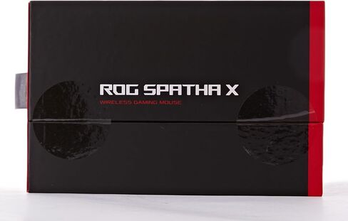 Asus Rog Spatha X Wireless Gaming Mouse (حامل الشحن المغناطيسي ، 12 زرًا قابلًا للبرمجة ، 19000 نقطة في البوصة ، مآخذ مفتاح التبديل الساخن للضغط ، مفاتيح ROG Micro و Paracord و Aura RGB Lighting) ، Black in Kuwait