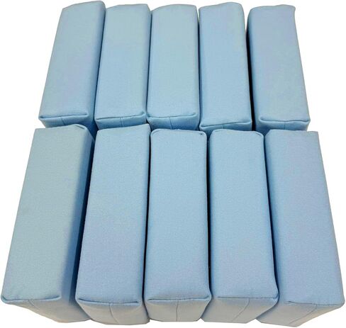 Detailer's Preference Suede Microfiber Coating Applicators, Less Absorbent to Save Wax, 3"x1.5"x1.5" Blue 10 Pack in Saudi Arabia