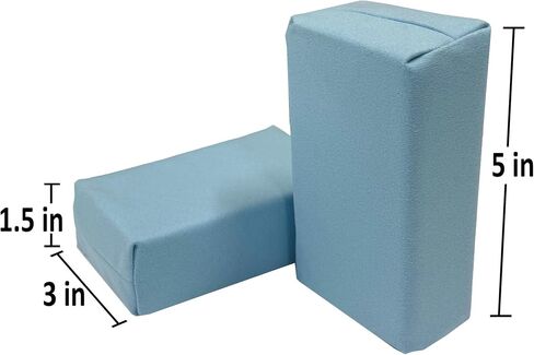 Detailer's Preference Suede Microfiber Coating Applicators, Less Absorbent to Save Wax, 3"x1.5"x1.5" Blue 10 Pack in Saudi Arabia