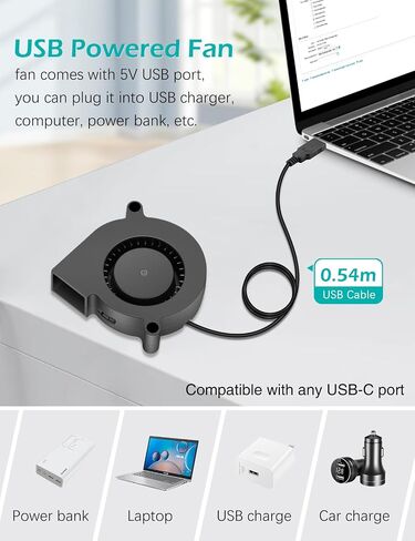 75mm x 30mm USB 5V Brushless Squirrel Cage Blower Fan Centrifugal for 3D Printer Mini Box Aquarium Equipment Cabinet Cooler in Saudi Arabia