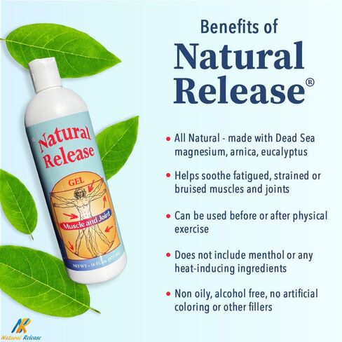 Natural Release Muscle & Joint Roll On Gel Stick for Humans - Relief for Sore Back, Knees, Hip, Muscle Stress, Night Cramps, Aches, Discomfort - Fast Acting, Menthol Free in Kuwait