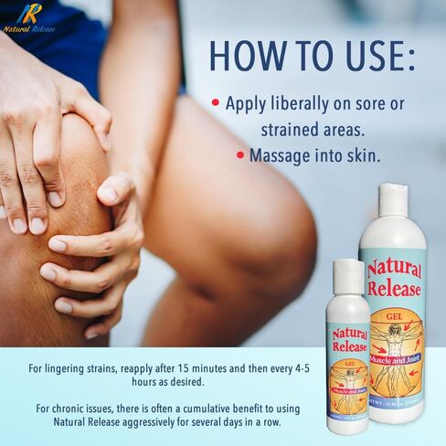 Natural Release Muscle & Joint Roll On Gel Stick for Humans - Relief for Sore Back, Knees, Hip, Muscle Stress, Night Cramps, Aches, Discomfort - Fast Acting, Menthol Free in Kuwait