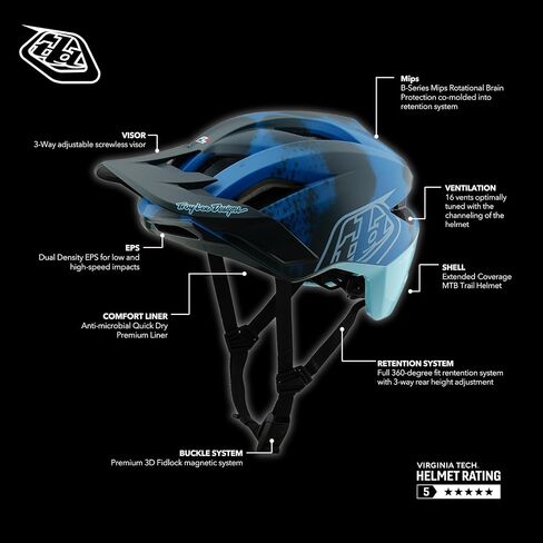 Troy Lee Designs Flowline SE للبالغين خوذة دراجة جبلية لجميع الجبال مع MIPS، شارة فحمي/رمادي، متوسط/كبير in Saudi Arabia