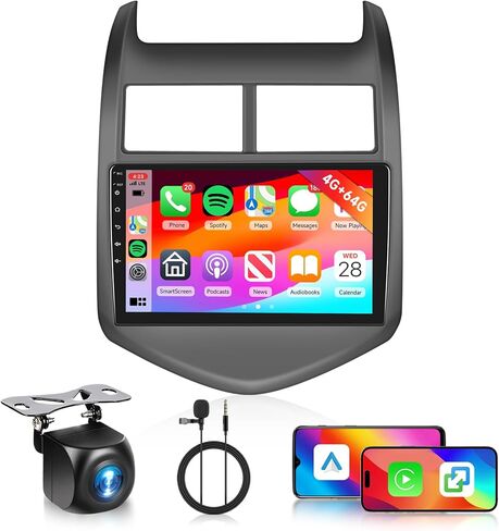 [2G+64G] Car Radio for Chevrolet Aveo Sonic 2011 2012 2013 2014 2015 Android Car Stereo Carplay Wireless Android Auto, Hodozzy 9 inch Touch Screen with GPS/WiFi/Bluetooth, FM RDS, Mirror Link, Camera in Saudi Arabia