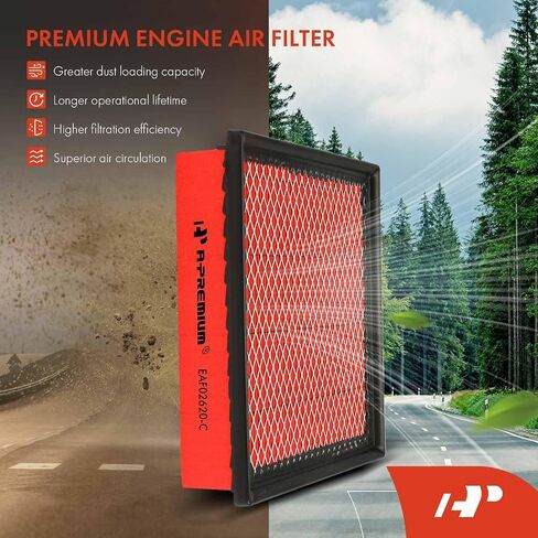 فلتر هواء للمحرك A-Premium متوافق مع موديلات Ford & Lincoln - F-150 (2009-2023)، Expedition (2007-2023)، F-250 F-350 F-450 F-550 Super Duty (2008-2016)، Navigator (2007-2023) in Saudi Arabia