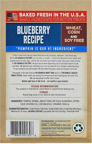 K9 Granola Factory Pumpkin Crunchers, Turkey N' Giblet Recipe Dog Treats 14oz in Kuwait