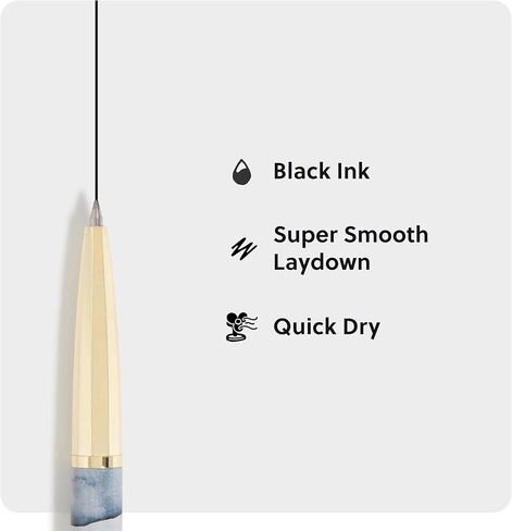 U Brands Avalon Gel Pens, 3 Count, Midcentury Geo, Soft Touch, Gold Details, Medium (0.7 mm) Point, Black Ink in Saudi Arabia