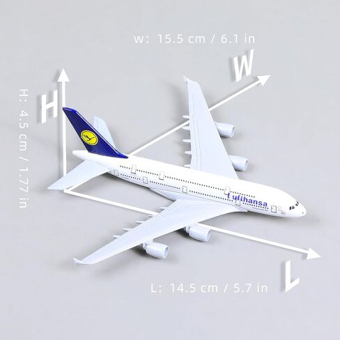 1/400 A380 نموذج طائرة غريمان دييكاست مجموعات نماذج الطائرات المعدنية - نموذج طائرة هوائية A380 مع حامل (5.7 بوصة طول) لهدية طائرات الطيران، ديكورات عرض سطح المكتب in Kuwait