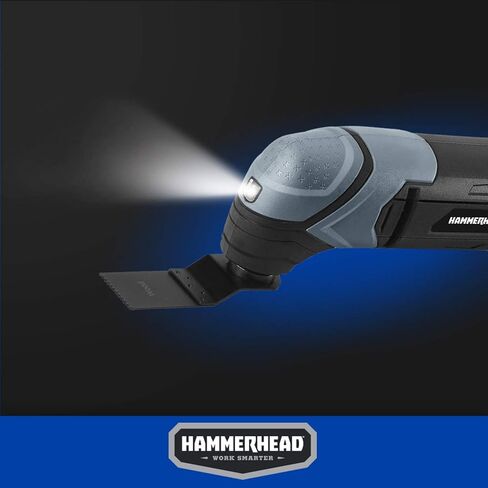 Hammerhead 2.2-Amp Oscillating Multi-Tool with 1pc Flush Cut Blade, 1pc Semicircle Saw Blade, 1pc Sanding pad, 3pcs Sanding Paper - HAMT022 in Saudi Arabia
