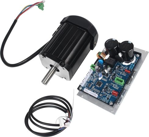 Rattmmotor مخرطة المخرطة مجموعة محرك المغزل ، DC مخرطة المغزل محرك 4000 دورة في الدقيقة مع بطاقة تحكم لوحة التحكم الرئيسية مخرطة Mini لـ CJ 0618 Machine Part (750W 110V) in Saudi Arabia