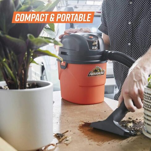 Armor All® AA155 1.5-Gallon 2 Peak HP Portable Wet/Dry Vacuum, Orange in Saudi Arabia