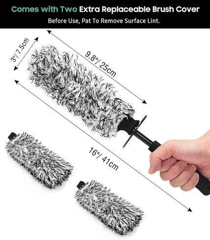 Car Wheel Brush, Microfiber Rim Brush with Replaceable Wheel Cleaner Brush Cover,Soft & Lightweigh Flat Tire Cleaning Tools for Most Car Truck SUV Motorcycle Fenders Engine Exhaust and Rims in Saudi Arabia