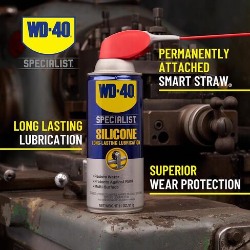 WD-40 Specialist Silicone Lubricant with SMART STRAW SPRAYS 2 WAYS, 11 OZ in Saudi Arabia