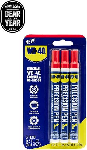 WD-40 Original Formula- Precision Pen On-The-Go, Lubrication with Pin-Point Precision, Controlled Flow. Portable, Easy to Hold, Easy to Store, Ideal for Small and Tights Spaces, 0.3 fl oz [3-Pack] in Kuwait